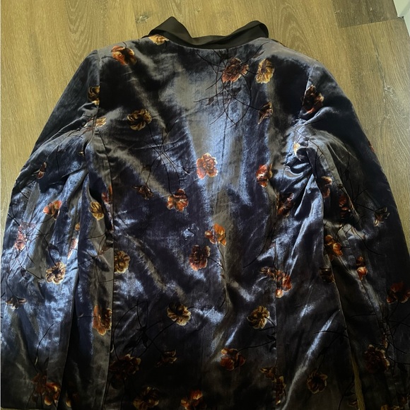 Cartonnier Velvet Floral jacket Blazer Size 4 - Picture 2 of 4